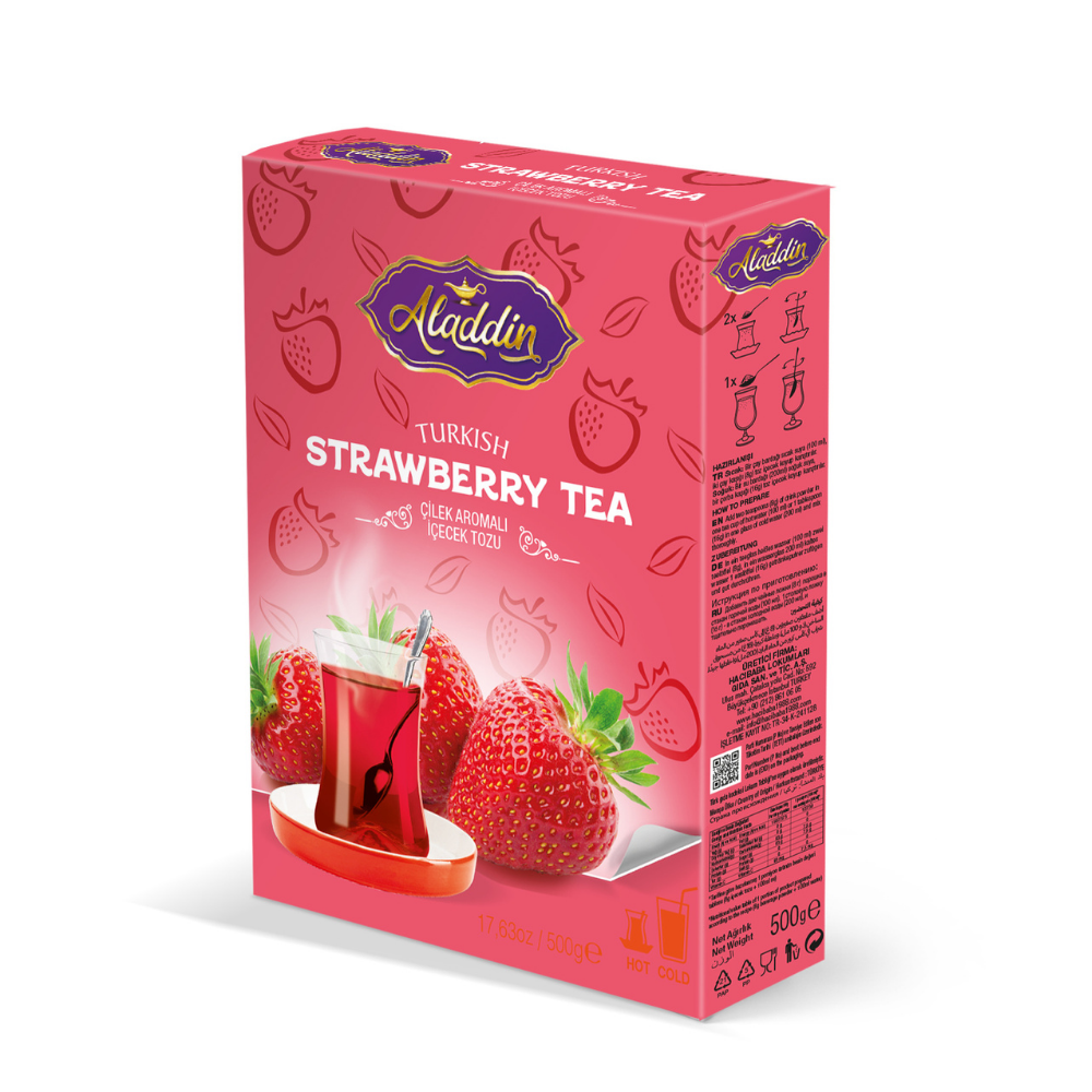 Çilek Aromalı Toz Çay 500 Gr