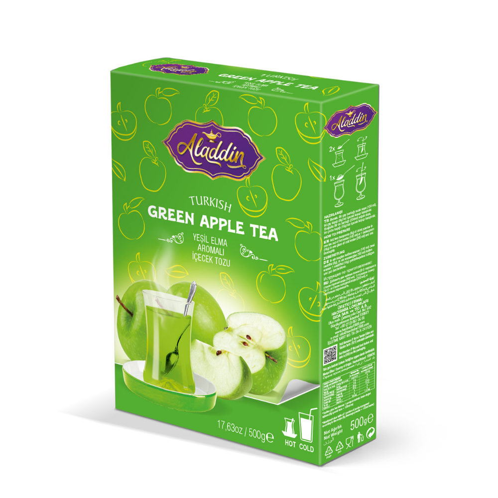 Yeşil Elma Aromalı Toz Çay 500 Gr